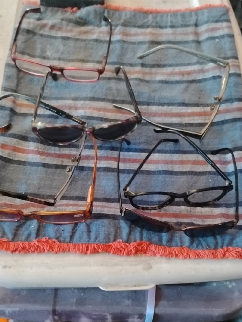 Mixed Lot of Seven Eyeglass Lens&Frames - Assorted Colors